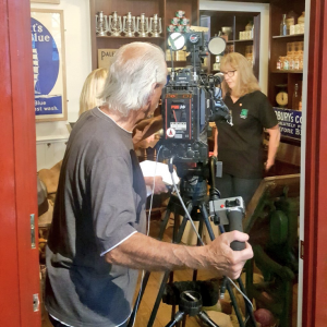 Cynon Valley Museum Volunteer filming for the BBC, 2018
