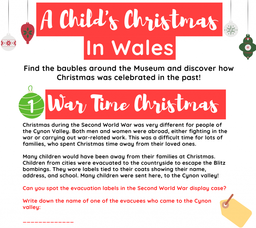 Historical Christmas Trail at Cynon Valley Museum